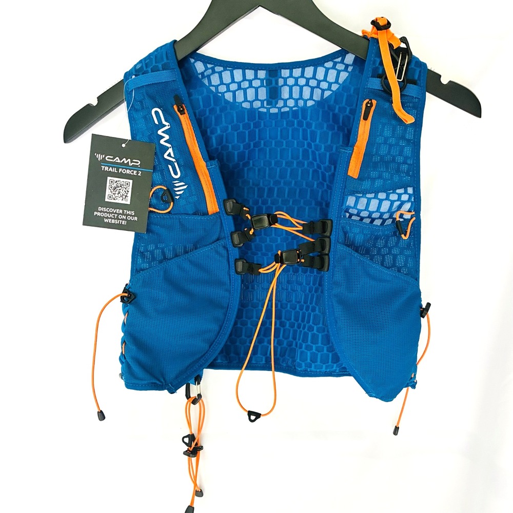 Camp Trail Force 2 Running Hydration Vest Trail Pack XS-M Blue Orange NWT